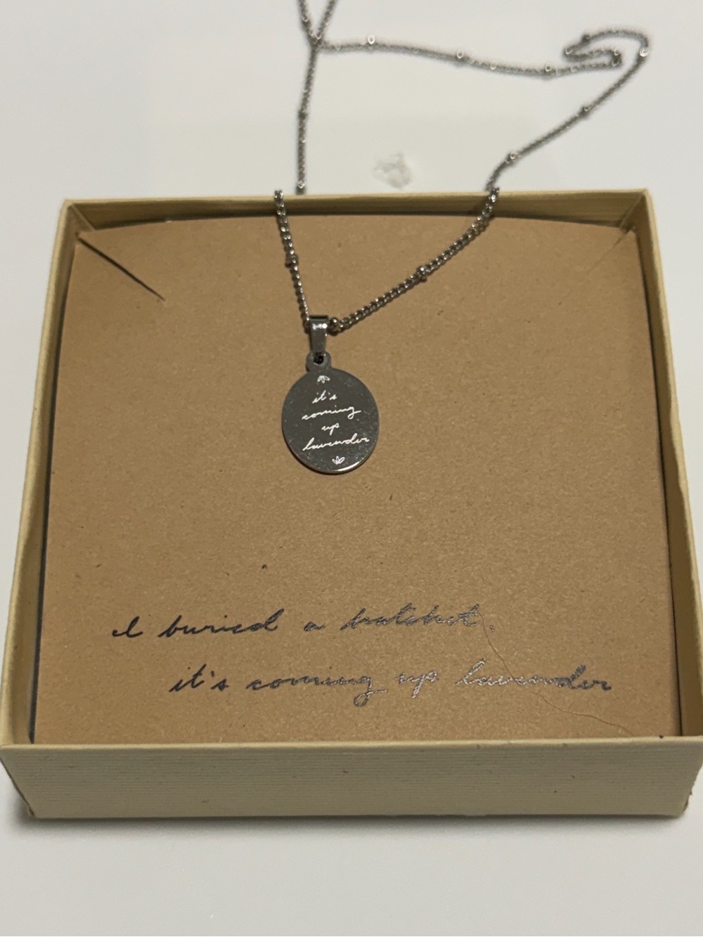 Phoebe Bridgers Smoke Signals Lyrics Necklace | Coming Up Lavender | Silver - Picture 3 of 4